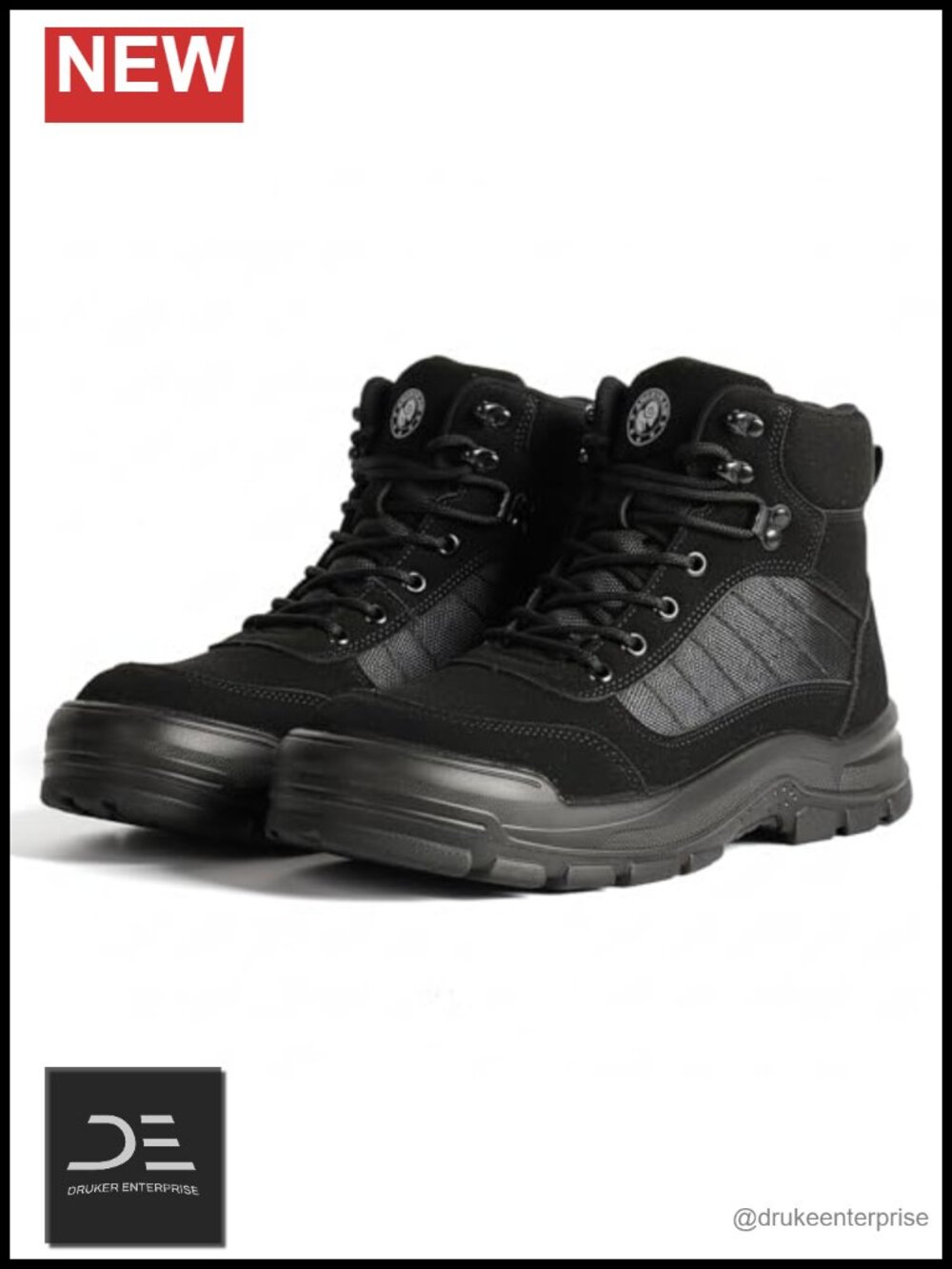 Steel Toe Work Boots Puncture Proof Slip Resistant Safety Construction for Men